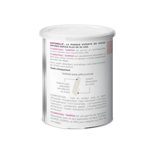 Florgynal Tampon Lactobacilles, Sans applicateur - 12 tampons Normal, medium